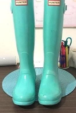 teal hunter boots