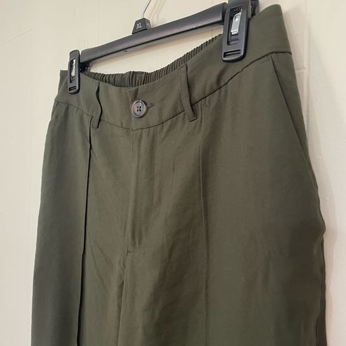 A New Day Green Cuffed Trouser Pants ~ Elastic Waist In Back ~ Women's Size  8 - $19 - From Ginny