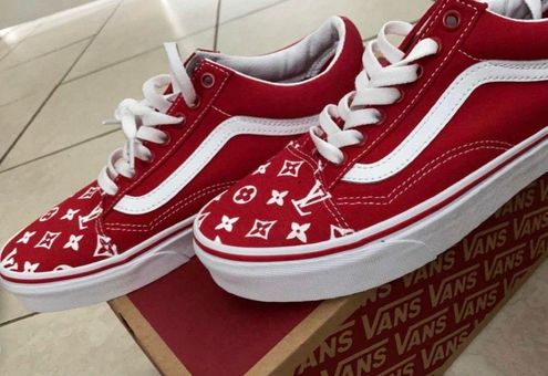 Red Louis Vuitton Vans