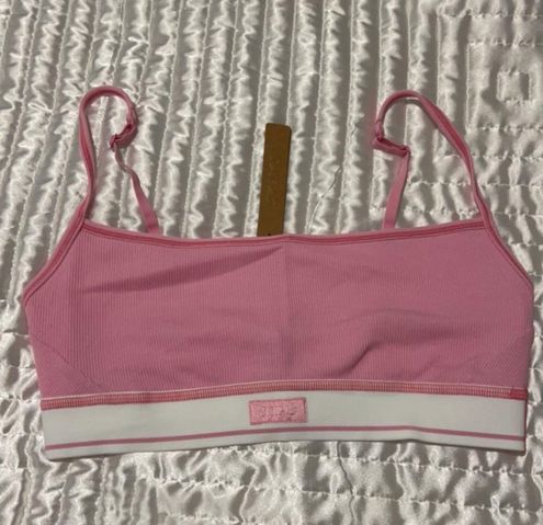 SKIMS COTTON RIB SCOOP BRALETTE Pink Size M - $40 New With Tags