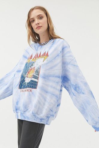 Def leppard 2025 tie dye sweatshirt