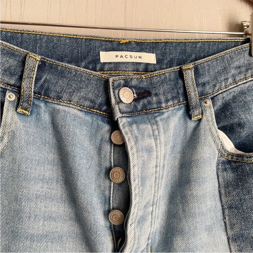 PacSun Two Panel High Waisted Straight Leg Jeans