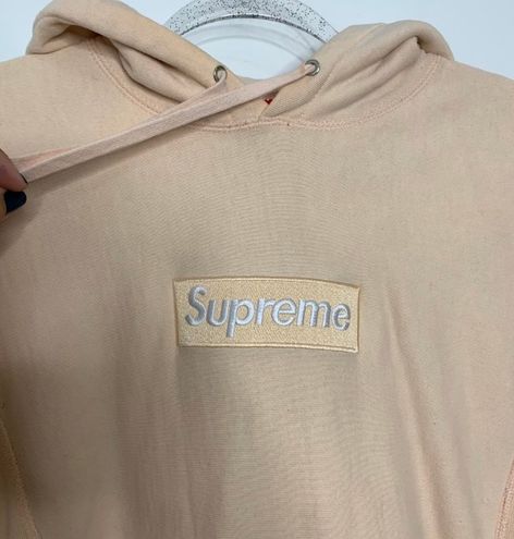 Supreme peach box logo hoodie sweatshirt Size S Pink - $797 - From Alana