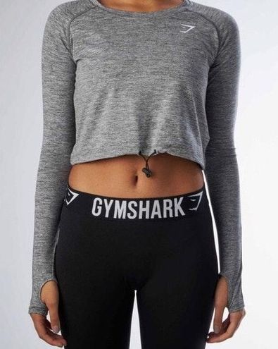 gymshark drawstring crop top