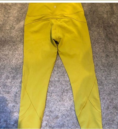 Lululemon In Movement Tight 25” Everlux Yellow Size 10 - $75 (41