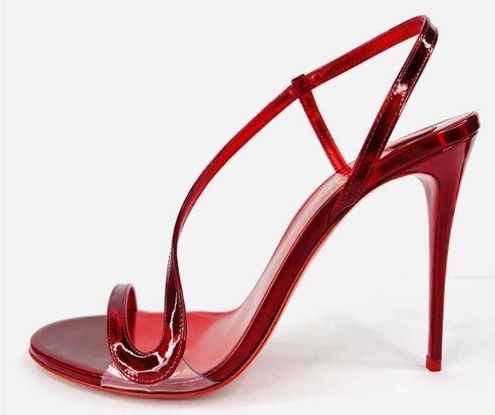 Rosalie Patent Leather Sandals in Red - Christian Louboutin