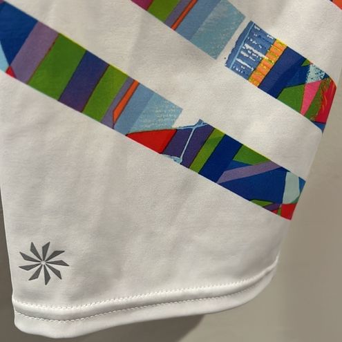 Athleta Kaleidoscope Sonar Capri leggings white & multi colors Size Large -  $35 - From Pinkeescloset