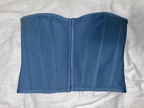 Blue Steel Bandage Hook And Eye Structured Corset