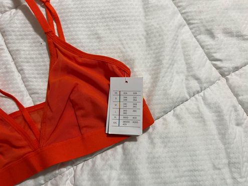 New with Tags Auden Mesh Triangle Bra Bralette Orange Size XS