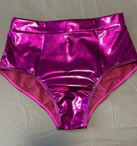 Rave Wonderland Hot Pink Metallic Rave Bottoms Size M - $13 (35