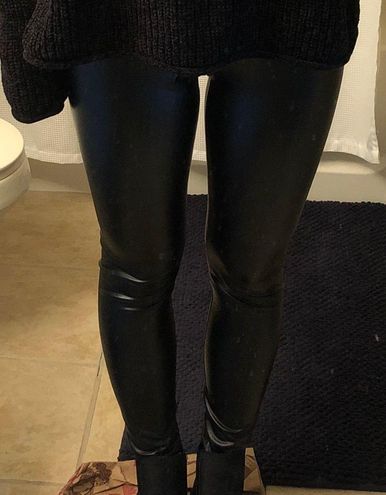 Stella Luce Leather Leggings Black 