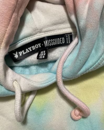 Playboy X Missguided Pastel Tie Dye Oversized Joggers, Multi