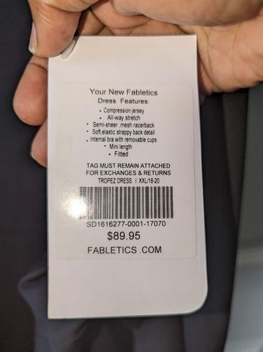 Fabletics black fitted NWT dress Size XXL - $65 (27% Off Retail) New With  Tags - From Living