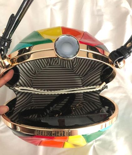 Moschino Vintage Multicolor Beach Ball Striped Leather Bag, Luxury, Bags &  Wallets on Carousell