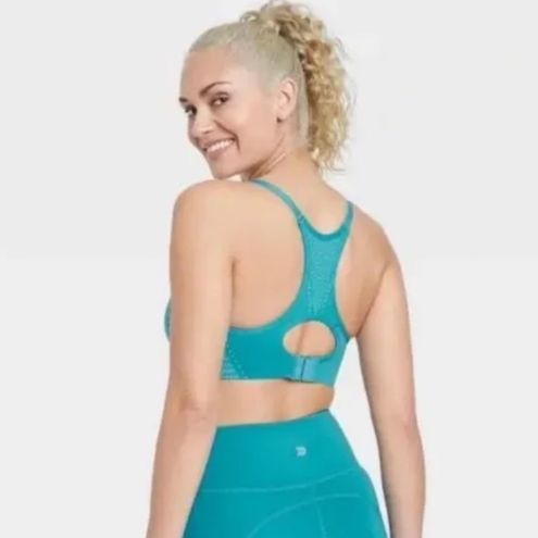 All In Motion High Support Seamless Sports Bra Turquoise Blue size medium -  $14 New With Tags - From Katie