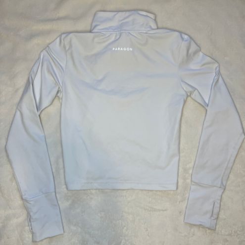 Paragon Fitwear Sedona 1/4 Zip Long Sleeve Crop Top White - $18