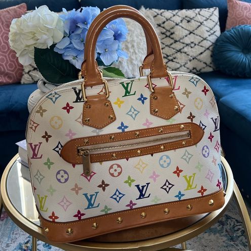 Louis Vuitton Auth Takashi Murakami Monogram Alma Studded Multi Color Bag  Purse - $1409 - From StyleBy