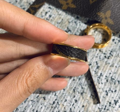 Louis Vuitton Upcycled Gold Plated Monogram Ring - $52 New With