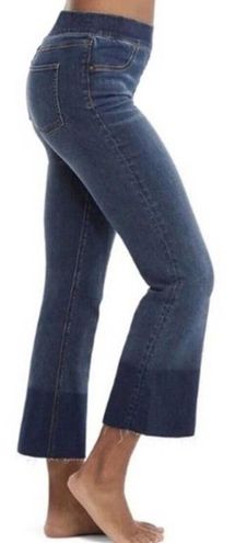 $128 NWT Spanx Cropped Flare Denim Medium Wash Size M