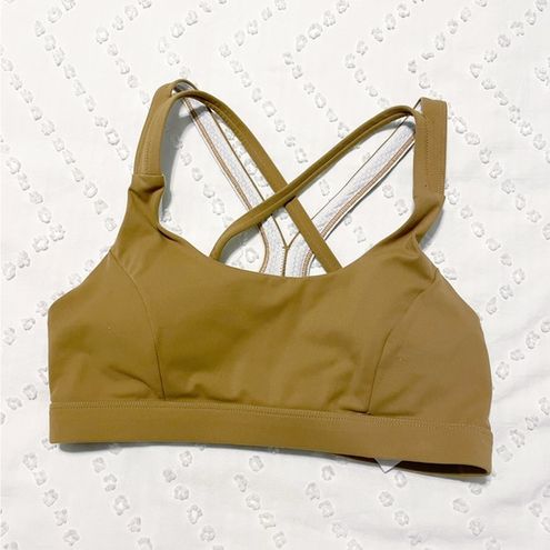 Running Girl High Impact Strappy Back Padded Sports Bra Size Medium Tan  Brown - $14 - From Brieann
