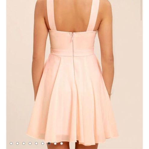 Forevermore Peach Skater Dress