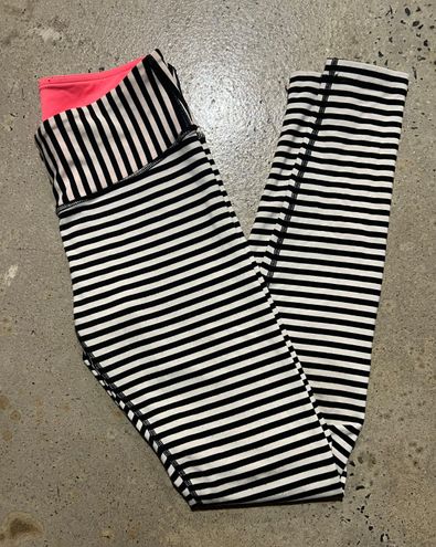 Lululemon Wunder Under Pant - Narrow Bold Stripe Black Angel Wing