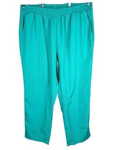 Woman Within Plus Size 24W Pants Green Elastic Waist Pockets 31 Inseam 1606  - $21 - From Bailey