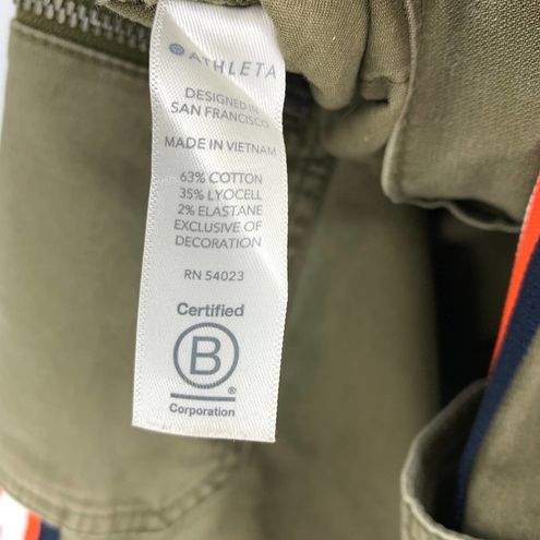 Athleta Women's Size 6 Summit Cargo Pant Side Pockets Olive Green Side  Stripe - $45 - From Gwen