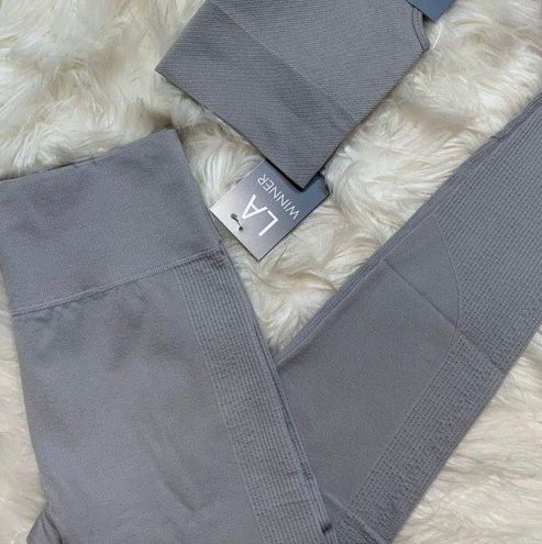 LA Winner Seamless Workout Leggings Gray Size L - $10 - From Breeze