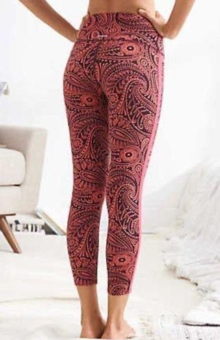 Aerie Chill Play Move Maroon Full Length Leggings