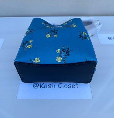 Coach Bags | Coach Mini Town Bucket Bag with Floral Bow Print | Color: Blue | Size: Os | Supremethriftca's Closet