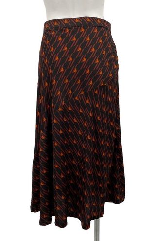 Zara Geometric print midi skirt