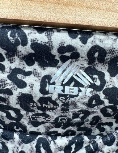 RBX Black Cream Cheetah Animal Print Pull On Leggings Women's Size