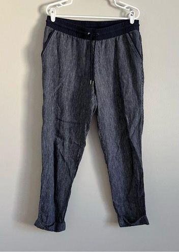 Athleta Stripe Bali Linen Trouser