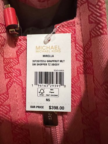 CLEARANCE] Michael Kors Mirella Small Shopper TZ Crossbody in Powder Blush  (35S2G7ZC5C) - USA Loveshoppe