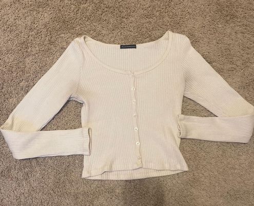 Brandy Melville Long Sleeve Ribbed Top