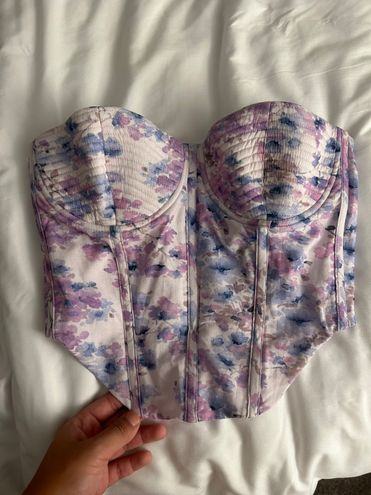 Revolve Mirabelle Floral Bustier in Lilac Floral Size 6 - $70 (35% Off  Retail) - From Denisse