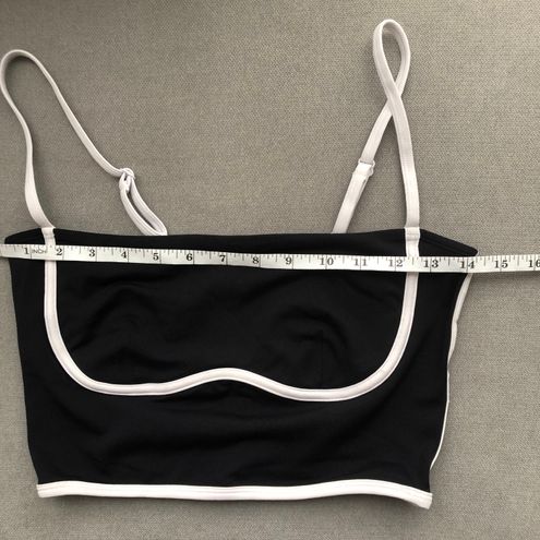 Alo Yoga Airbrush Streamlined Bra Tank Ivory/Black M Size M - $60 - From  Julie