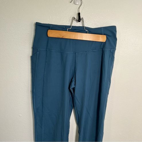 Victoria's Secret Victoria Sport Leggings Blue Green Side Pockets Size M -  $24 - From Krystal