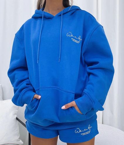 White Fox Boutique Set The Standard Hoodie Electric Blue Size XL - $42 (35%  Off Retail) - From Maggie