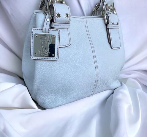 Tignanello white leather handbag - Gem