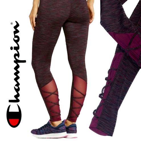 Champion C9 Strappy Mesh Leggings yoga pants Purple Size XS