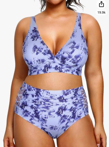 Yonique Womens Plus Size Bikini High Waisted Swimsuits Two Piece