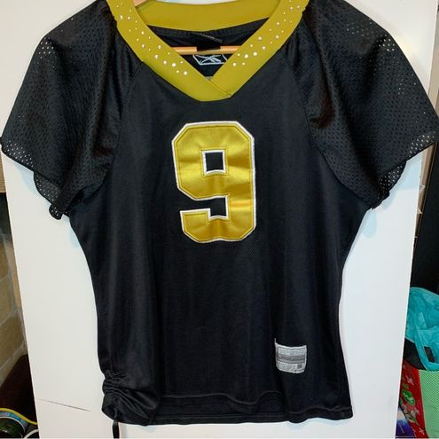 Black Reebok New Orleans Saints Drew Brees Jersey # 9 Medium M NFL Football