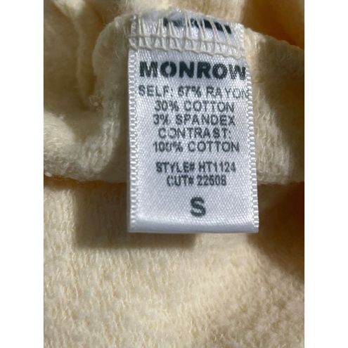 Monrow Supersoft Fleece Girlfriend Pull Over Hoodie Buttercream