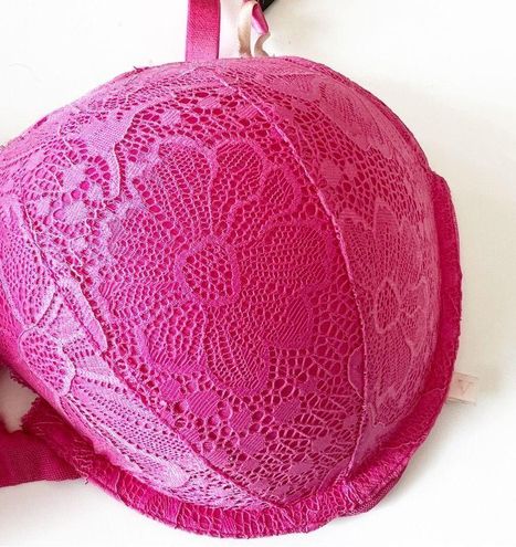 Victoria's Secret Barbie Pink Lace Pushup Bra 36DD New Romantic Feminine  Uplift Size undefined - $29 New With Tags - From Molly