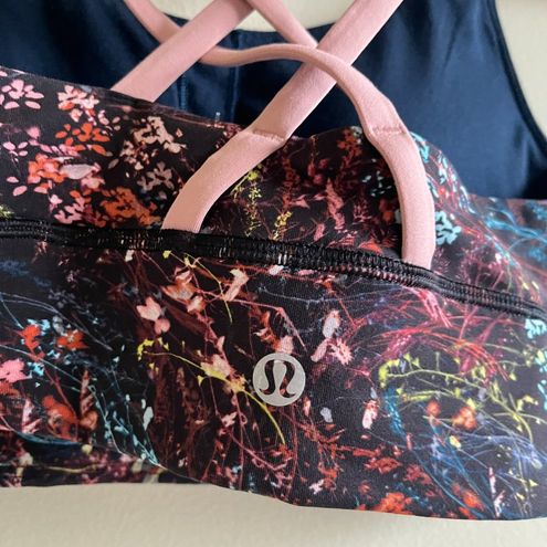 Lululemon Energy Bra Long Line Foliage Overlay Multi Floral