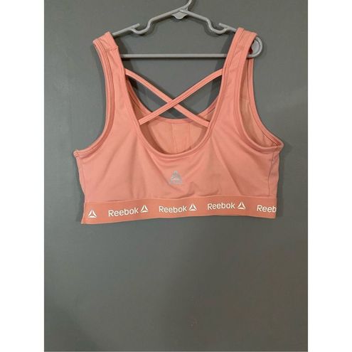 Reebok Pink Cross Back Sports Bra Size Large - $12 - From Nicole