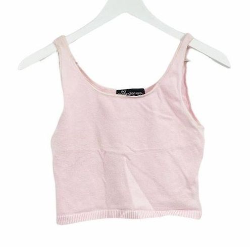 Y2K Cropped Tank Top (Pink)