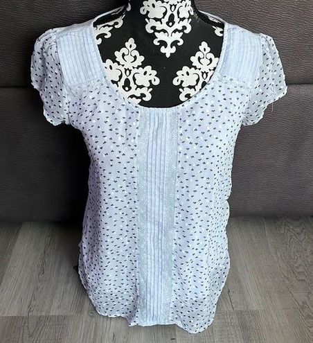 LC Lauren Conrad Light Blue Lace Top Size M  Blue lace top, Light blue  lace top, Blue lace